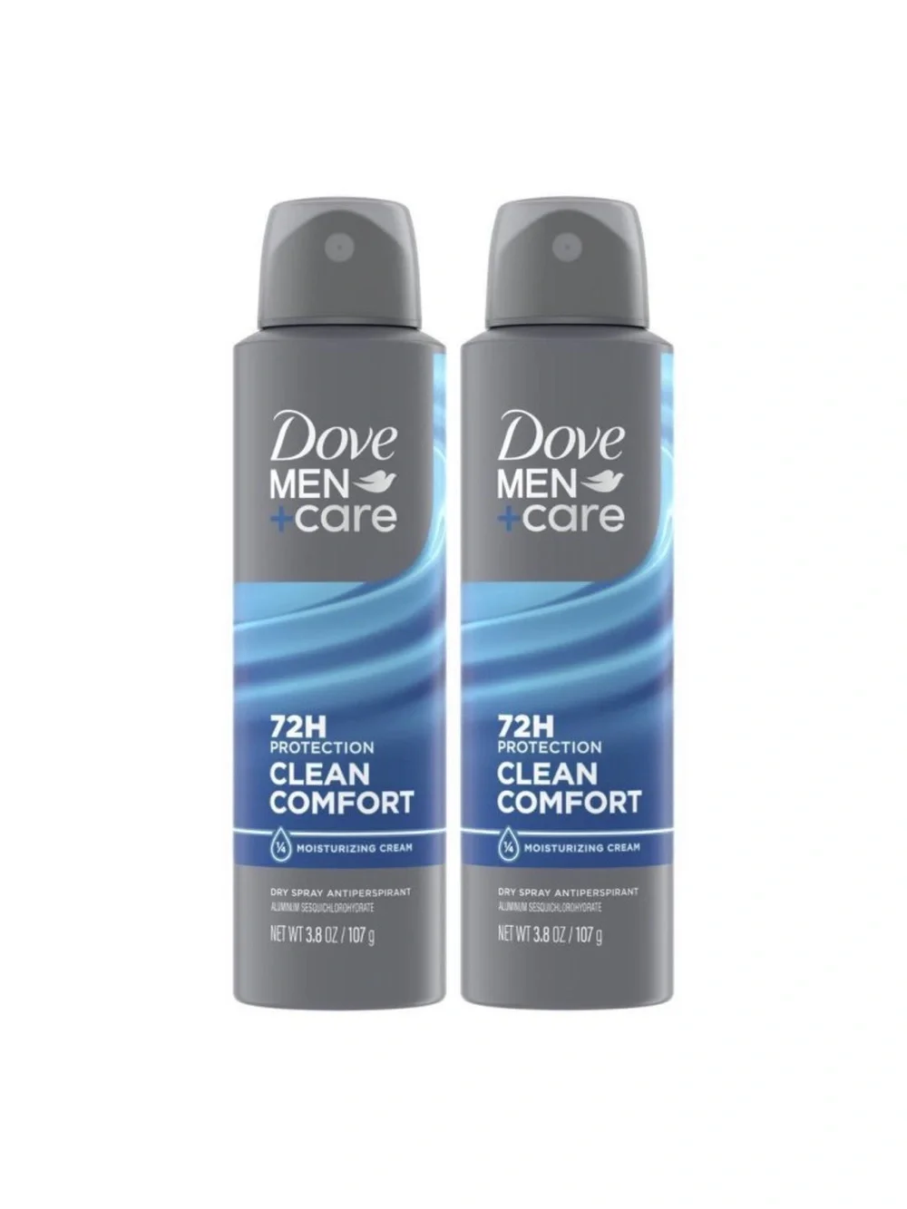 Men+Care Clean Comfort 72H Antiperspirant Spray -  (2 Pack)
